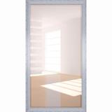 Espelho Branco Provençal Moderno com Bisotê e Moldura Trabalhada 119x219cm - Decore pronto
