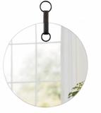 Espelho com detalhe em couro d36,5cm - Btc