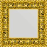 Espelho com Moldura cor Ouro Envelhecido 50x50cm - Decore pronto