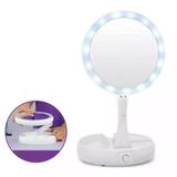 Espelho de Maquiagem Com LED Dobrável Aiker AH-001 Super Premium