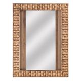 Espelho de Parede Retangular com Moldura Udine com Juta TX15 92cmx122cm BW Quadros Marrom