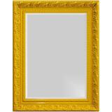 Espelho Decorativo com Bisotê Amarelo Retrô Plus - Decore pronto