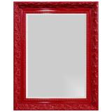 Espelho Decorativo com Bisotê Vermelho Retrô Plus - Decore pronto