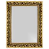 Espelho Decorativo com Moldura Dourada Sombreada com Bisotê - Decore pronto