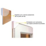 Espelho Decorativo com Moldura Revestida com Tecido Lambretas - Decore pronto