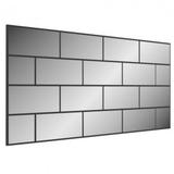 Espelho Decorativo Ladrilho 140 cm Preto Brilho - Dalla costa