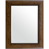 Espelho Decorativo Moderno na Cor Madeira Escura com Bisotê - AD0308 - Decore pronto