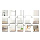 Espelho Decorativo Quadrados Para Parede Quarto Ou Sala ENCAIXO 1,90x1,10m - Cia laser