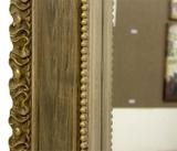Espelho Decorativo Rustico na cor Natural Envelhecido com Bisotê - Decore pronto