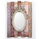 Espelho Retrô Moldura Estampada 40x59 Decorglass - Decor glass