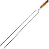 Espeto Duplo 95cm Em Aço Cromado Para Churrasco Salsichão - Zanline