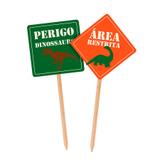Espeto para Jardim Mundo dos Dinossauros 2 unidades Cromus - Festabox