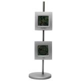 Estacao metereologica termo higrometro com relogio e termometro de temperatura e umidade com ilumina - Incoterm