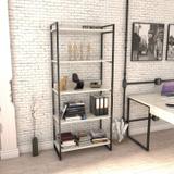 Estante Multiuso 5 Prateleiras 187cmx80cm Industrial Kuadra Compace Snow