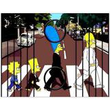 Esteira Bandeja Porta Copos Para Braço de Sofá Estampada Simpsons The Beatles - Moblis