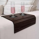 Esteira Braço Sofá Porta Copo Bandeja Flexível Tabaco - Lymdecor