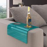 Esteira para Sofá 2 Porta Copos Isadora Design Azul Turquesa