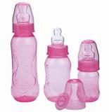 Estojo 03 Mamadeiras Aquarela Orto Kuka 70/160/250ml Rosa