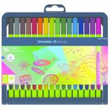 Estojo de Caneta Schneider Fineliner 16 Cores