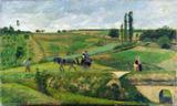 Estrada de Ennery - Camille Pissarro - Tela 60x100 Para Quadro - Santhatela