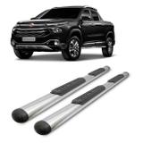 Estribo Lateral Fiat Toro Cabine Dupla 2016 2017 2018 2019 Oblongo Oval Cromado - Vf