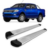 Estribo Lateral Ford Ranger Cabine Dupla 2013 2014 2015 2016 2017 2018 2019 Alumínio Polido Track