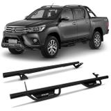 Estribo Lateral Hilux Cabine Dupla 2016 A 2019 Tubular Bigfoot Off Road Preto Fosco Modelo Original - Ck