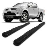 Estribo Lateral L200 Triton Cabine Dupla 2008 2009 2010 2011 2012 2013 2014 2015 2016 Oblongo Preto - Track