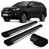 Estribo Lateral Personalizado Kia Sorento 2013 a 2018 Preto e Cromado Ponta Preta - Ck