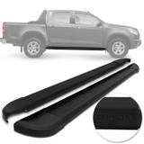 Estribo Lateral S10 2012 a 2019 Cabine Dupla Preto Com Ponteira Preta Shutt Modelo Plataforma