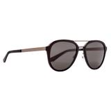 Evoke for you ds14 - óculos de sol a02 black matte/ g15 aviador haste metal medidas 55-20-145