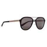 Evoke for you ds14 - óculos de sol a02 black matte/ g15 aviador haste metal medidas 55-20-145