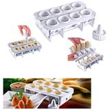 Fabrica De Coxinha Com 8 Formas De Plastico Branco - Lig brin