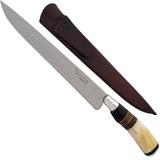 Faca Artesanal 10'' Aço Carbono Cabo De Osso Madeira Chifre - Facas gaúcha