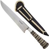 Faca Artesanal Churrasco 8 Inox Cabo Rabo Tatu Com Bainha - Hickmann