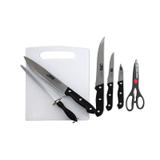 Faca cabo preto kit com 7 PCS - WESTERN