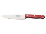 Faca chef 6 polywood vermelho lamina de aco inox e cabo de madeira tramontina