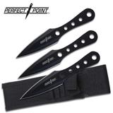 Faca De Arremesso Preta, Conjunto Com 3 Facas Master Cutlery