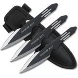 Faca De Arremesso Thunder Bolt Preta, Conjunto Com 3 Facas Master Cutlery