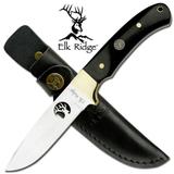 Faca De Caça Com Bainha Em Couro E Cabo Em Madeira Master Cutlery