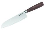 Faca de cozinha santoku com borda oca core com cabo em madeira de nogueira - Böker