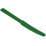 Faca de Plástico Verde Escuro para Refeição Colorline 10 unidades SilverPlastc - Festabox
