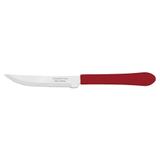 Faca para Churrasco com Lâmina em Aço Inox e Cabo PP na cor Vermelho Linha Leme Cx/12 23180/974 - Tramontina