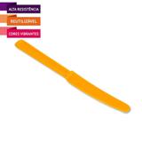 Faca Plástica Happy Line c/ 10 unidades Amarelo - Silverplastic