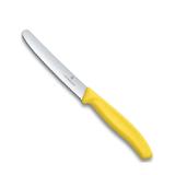 Faca Serrilhada Victorinox sem Ponta Amarelo 22CM - 31268
