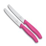 Faca Serrilhada Victorinox sem Ponta Pink 23CM 2PÇS - 31277