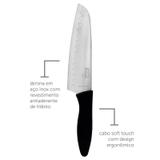 Faca Titanium Silver Santoku 7" - Yuze