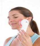Facial Clean com 3 Acessórios Relaxbeauty Branco com Rosa