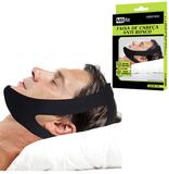 Faixa de cabeca anti ronco preta ajustavel - Royal