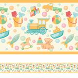 Faixa Decorativa Adesiva Infantil Brinquedos 3mx15cm - Quartinhos